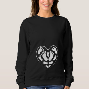 Sudadera Anuncio de sorpresa de pies de bebé Anuncio de emb