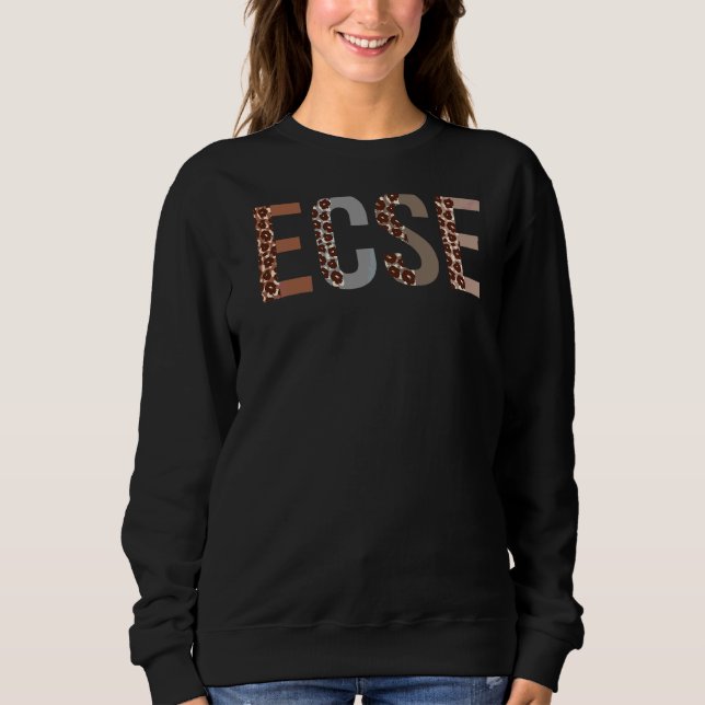 Sudadera Aparato De Apreciación Ecse Leopard Para Mujeres P (Anverso)