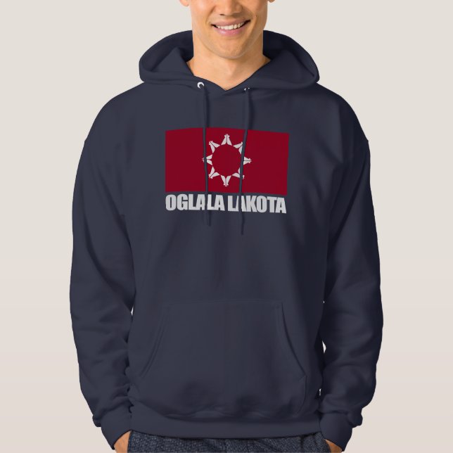 Sudadera Aparato de bandera de Oglala Lakota (Anverso)