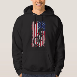 Sudadera Aparato de ciclismo de carretera con bandera estad