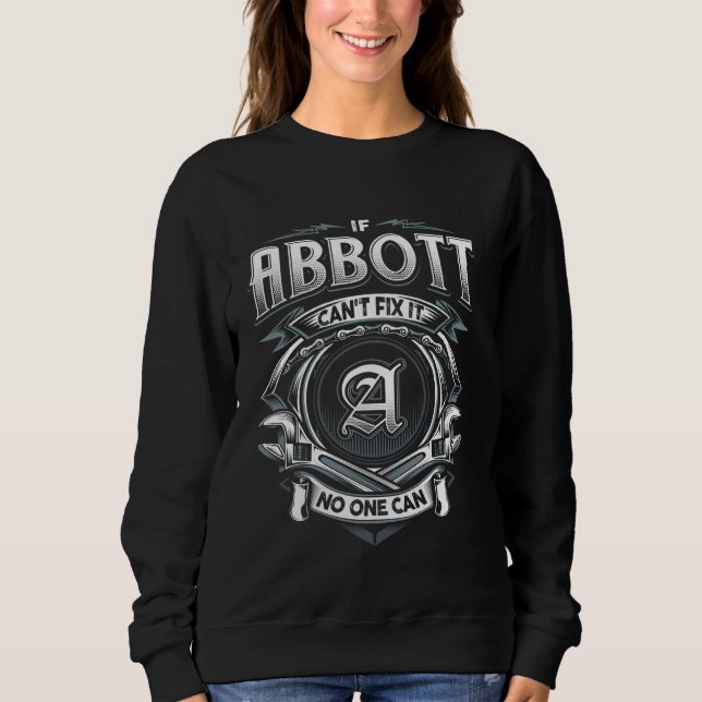 Sudadera Apellido Abbott, si Abbott no puede arreglarlo (Anverso)