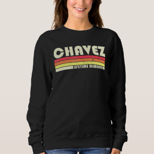 Sudadera Apellido Chávez Retro Vintage años 80 s 90 Cumplea