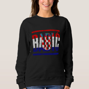 Sudadera Apellido croata Babic con la bandera de Croacia