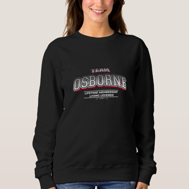 Sudadera Apellido de apellido de la familia OSBORNE del equ (Anverso)