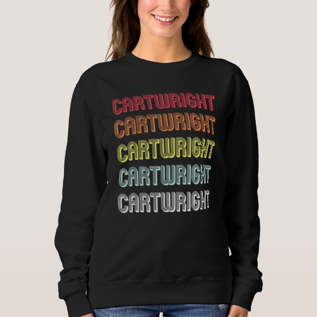 Sudadera Apellido de Cartwright Retro Vintage Birday Reunio (Anverso)