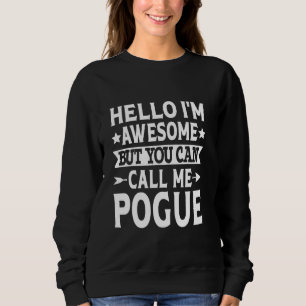 Sudadera Apellido de Pogue Llámame Apellido del equipo de P