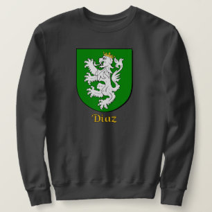 Sudadera Apellido hispánico Escudo de la familia Diaz