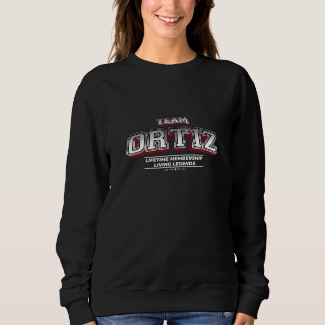 Sudadera Apellidos de apellido de la familia Team ORTIZ (Anverso)