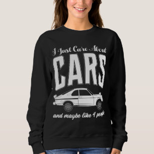 Sudadera Apenas cuido sobre el regalo de los coches para