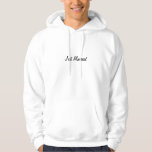 Sudadera "Apenas" puente encapuchado casado<br><div class="desc">Un gran puente encapuchado con "acaba de casar" el frente escrito y la parte posterior,  perfectos para un par nuevamente casado</div>
