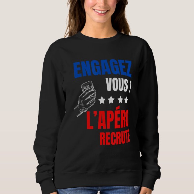 Sudadera Apero Humor Alcohol Que Te Contrata Aperitif (Anverso)