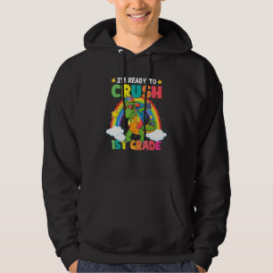 Sudadera Aplastar Dinosaurio Dabbing de 1er Grado De vuelta