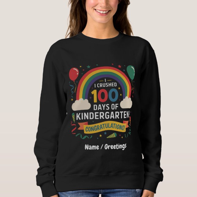 Sudadera Aplasté 100 días de Personalizar de guardería (Anverso)