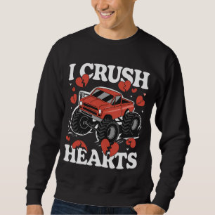 Sudadera Aplasto Corazones Camión Monstruo del Día de San V