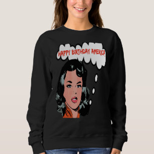 Sudadera Aplicación Happy Birday America Birday Cake App