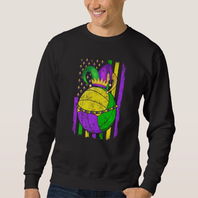 Sudadera Aplicación para el Festival Fiesta del Gorra Mardi (Anverso)