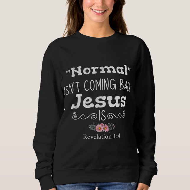 Sudadera Apocalipsis 1 4 normal no es regresar jesús es (Anverso)