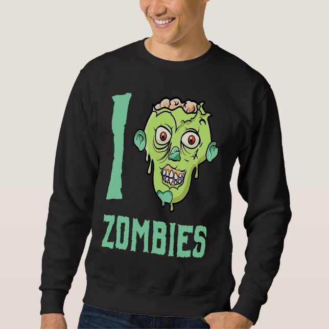 Sudadera Apocalipsis zombie  Me encantan los zombies (Anverso)