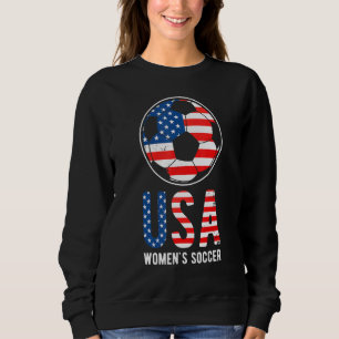 Sudadera Apoya A Las Mujeres Fútbol Ee.Uu. Bandera Nacional