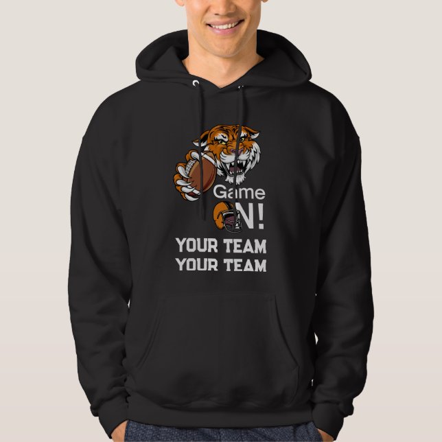 Sudadera Apoya el juego de poder de tigre de tu equipo de f (Anverso)