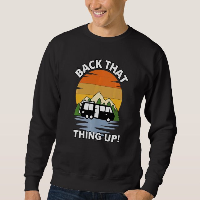 Sudadera Apoya Esa Cosa Camper Rv Meme Camping Van Tra (Anverso)