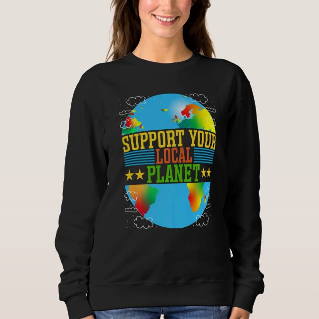 Sudadera Apoya Tu Planeta Local Premium (Anverso)