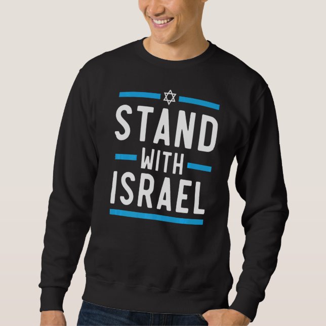 Sudadera Apoyar a Israel, país judío israelí (Anverso)
