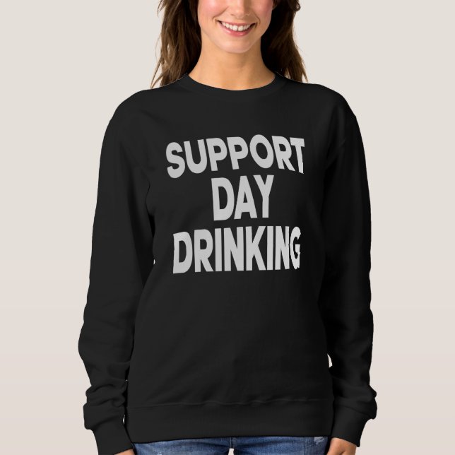 Sudadera Apoyar Día de Bebida Mujeres Beber St Patricks Cer (Anverso)