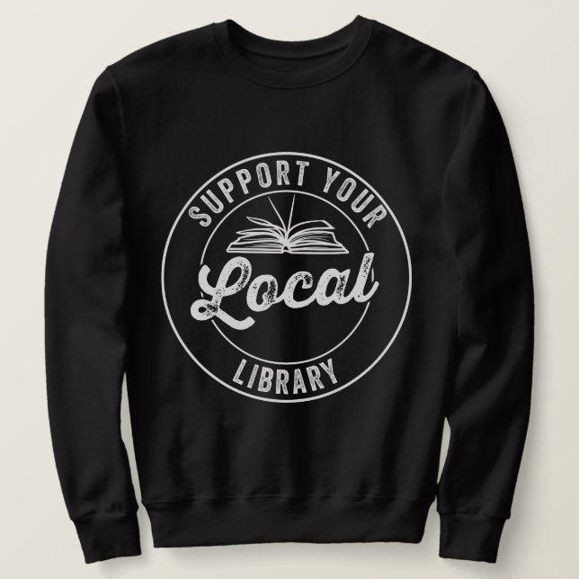Sudadera apoyar la biblioteca local (Anverso del diseño)