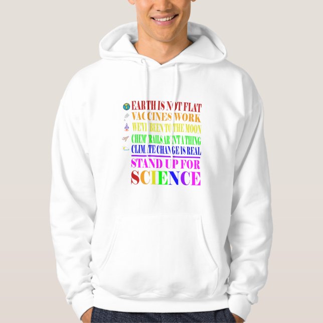 Sudadera Apoyar la ciencia divertida y REAL (Anverso)