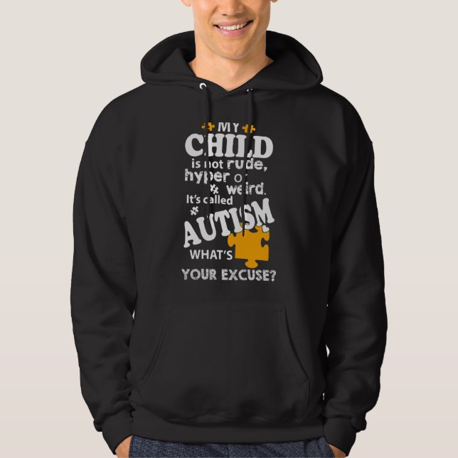 Sudadera Apoyar la conciencia sobre el autismo (Anverso)