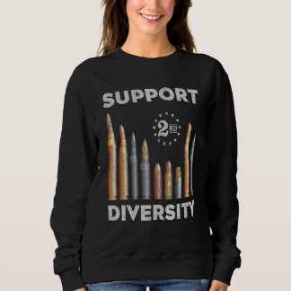 Sudadera Apoyar la diversidad viñeta segunda enmienda derec