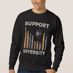 Sudadera Apoyar la viñeta de la diversidad segunda arma de 