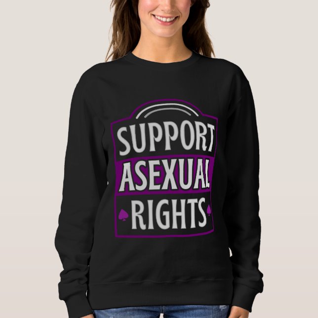 Sudadera Apoyar los Derechos Asexuales Bandera Arcoíris LGB (Anverso)