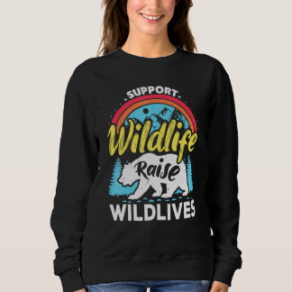 Sudadera Apoyar Vida Silvestre Criar Niños Salvajes Mamá Pa