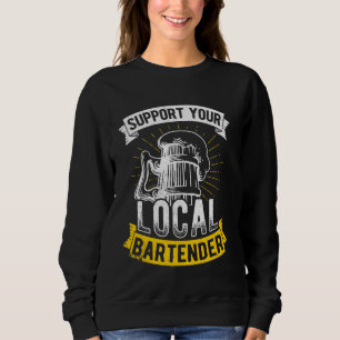 Sudadera Apoye a Bartender Bar local Bebe Beer Beer Fun Pa