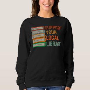 Sudadera Apoye el libro de la biblioteca de versiones de la