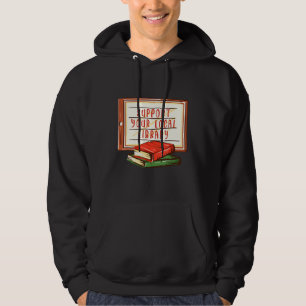 Sudadera Apoye el libro de la biblioteca de versiones de la