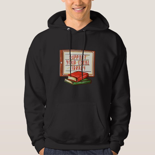 Sudadera Apoye el libro de la biblioteca de versiones de la (Anverso)