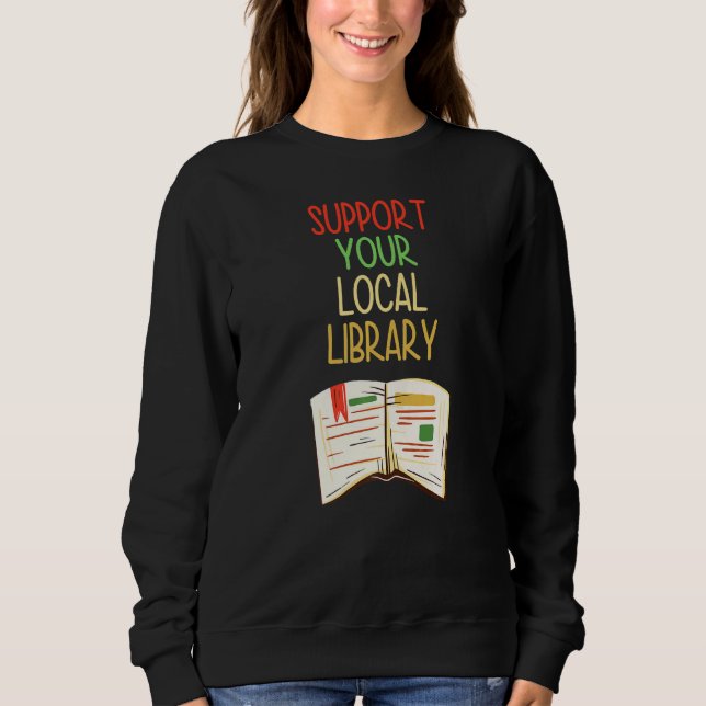 Sudadera Apoye el libro de la biblioteca de versiones de la (Anverso)
