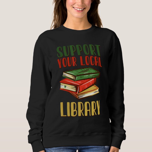 Sudadera Apoye el libro de la biblioteca de versiones de la (Anverso)