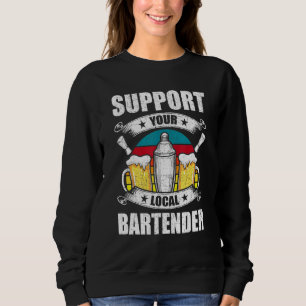 Sudadera Apoye su Bartender de Barras de Bartender local