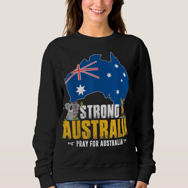 Sudadera Apoyo a Australia salvar a koala Kangaroo Retro (Anverso)