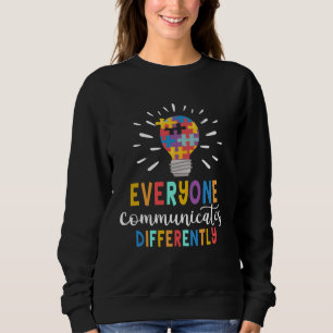 Sudadera Apoyo a la Conciencia del Autismo Todos se Comunic