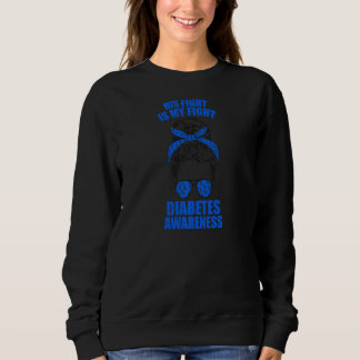 Sudadera Apoyo a la diabetes de mujeres Mamá su lucha mi lu