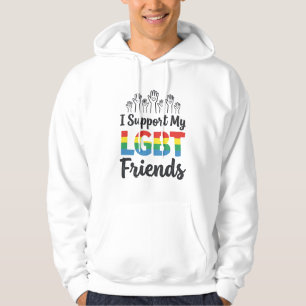 Sudadera Apoyo a mis amigos LGBT Vector Orgullo Arcoíris De