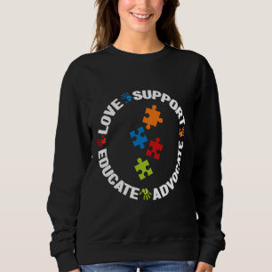 Sudadera Apoyo al amor Educar para defender autismo Aut de 