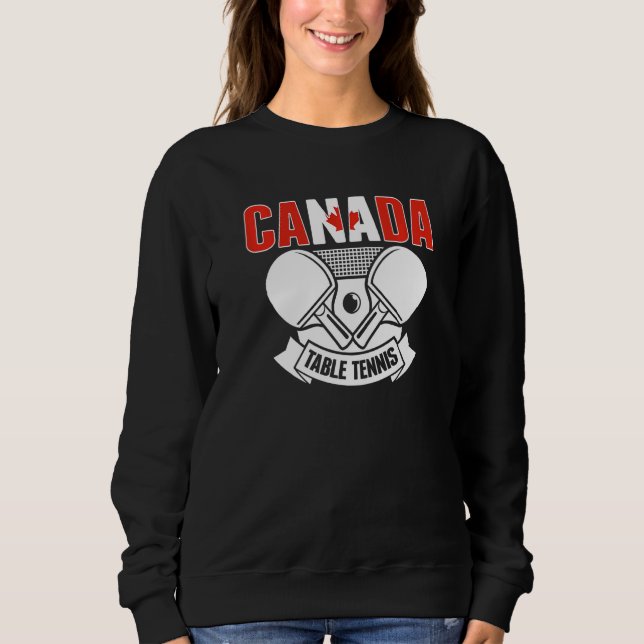 Sudadera Apoyo al Equipo Canadiense de Tenis de Mesa Canada (Anverso)