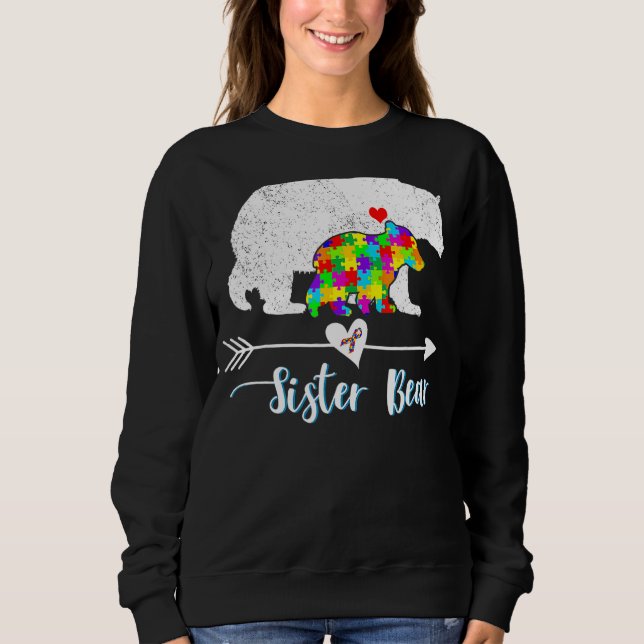 Sudadera Apoyo de oso hermano Awarene autista adulto autist (Anverso)