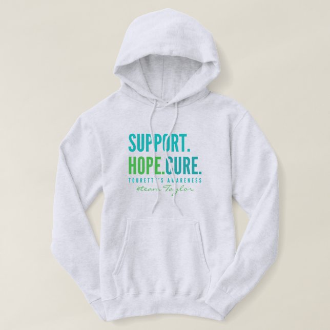 Sudadera apoyo de tourette Nombre personalizado Pullover Ho (Diseño del anverso)